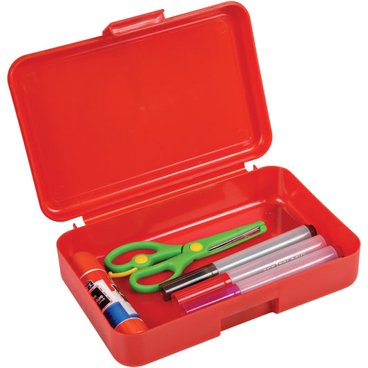 Deflecto Antimicrobial Pencil Box Red (39504RED)