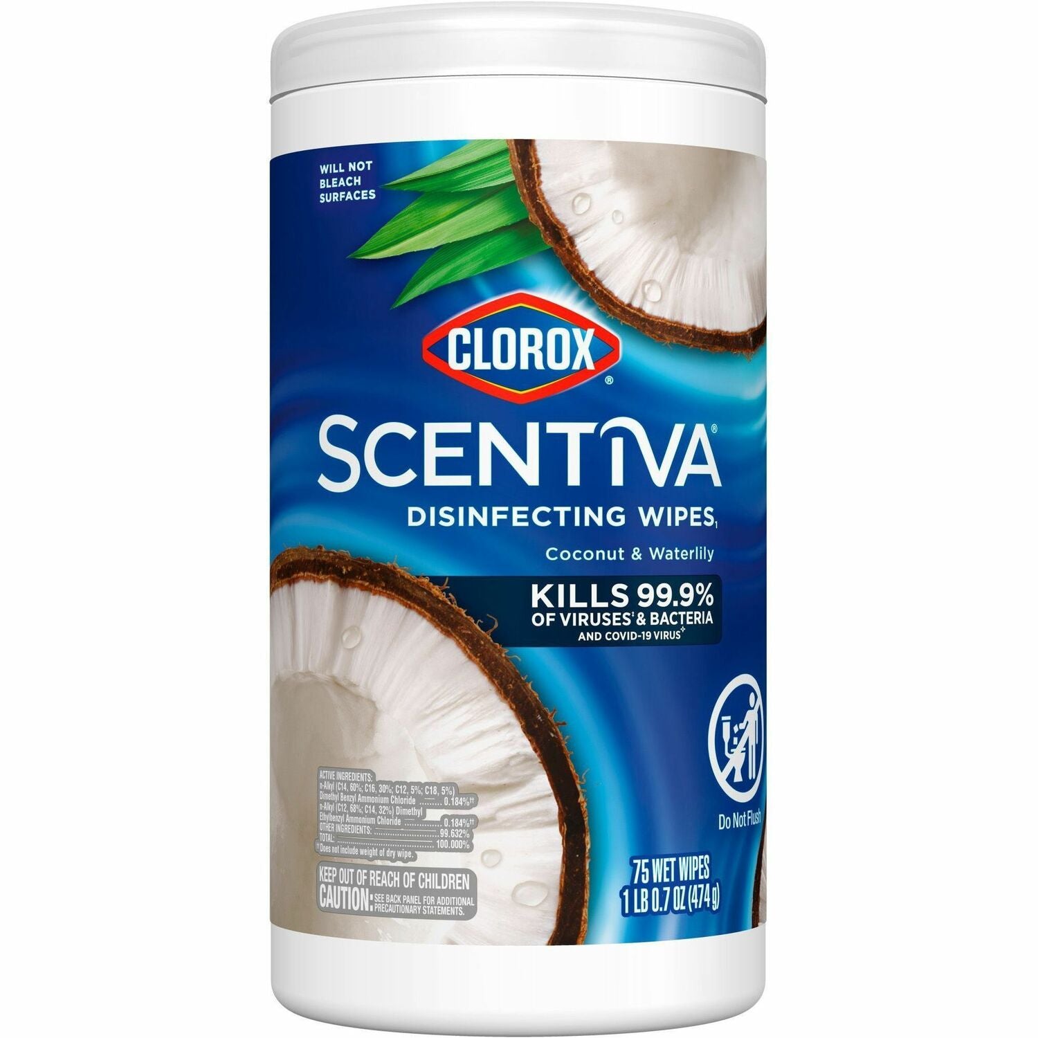 Clorox Scentiva Wipes, Bleach Free Cleaning Wipes (60037)