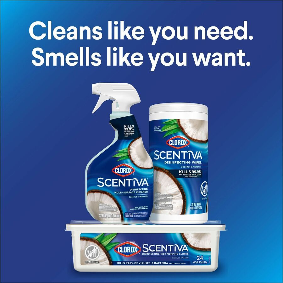 Clorox Scentiva Wipes, Bleach Free Cleaning Wipes (60037)