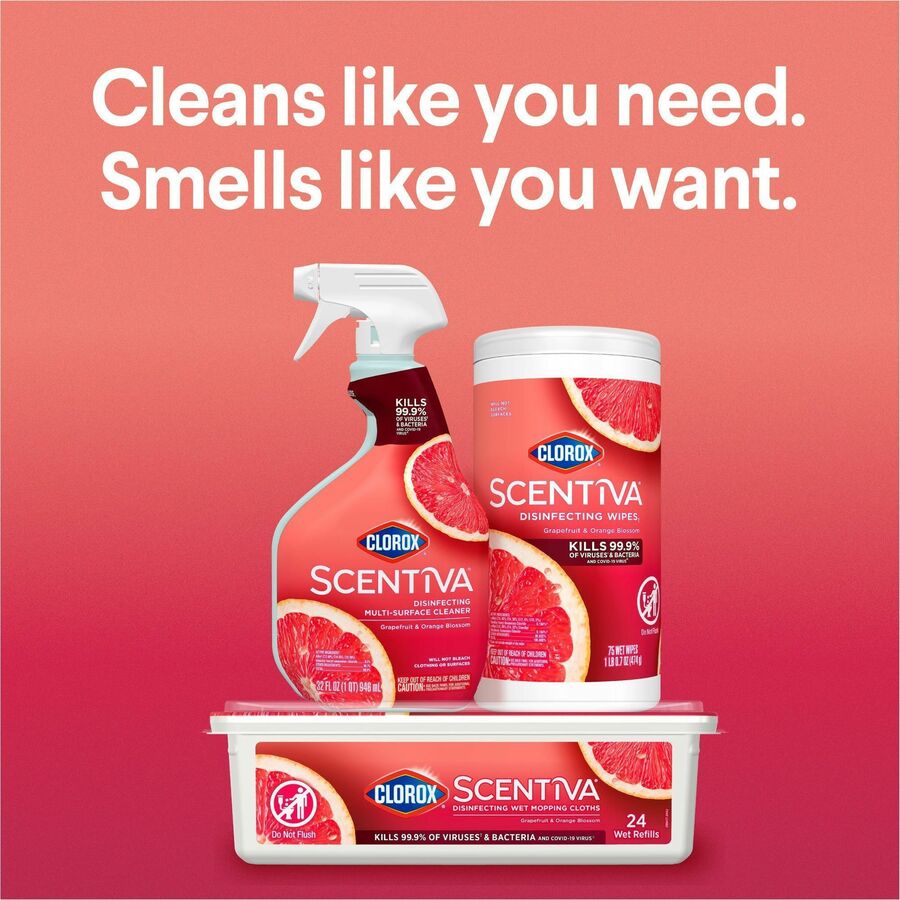 Clorox Scentiva Wipes, Bleach Free Cleaning Wipes (60036)