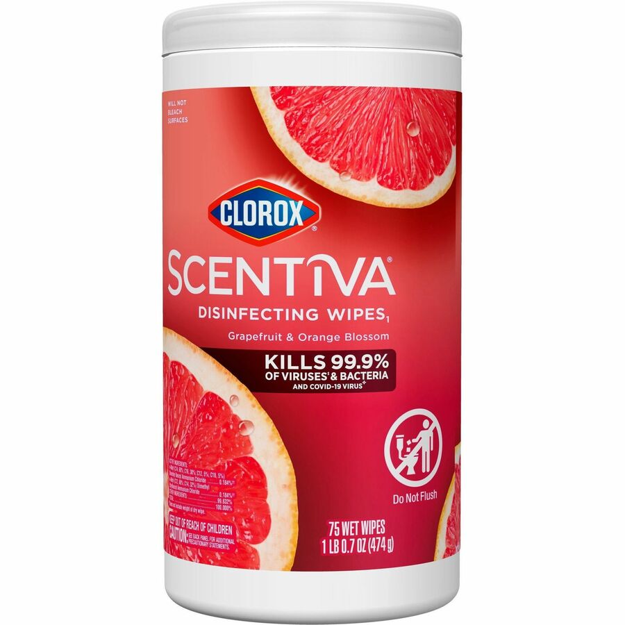 Clorox Scentiva Wipes, Bleach Free Cleaning Wipes (60036)