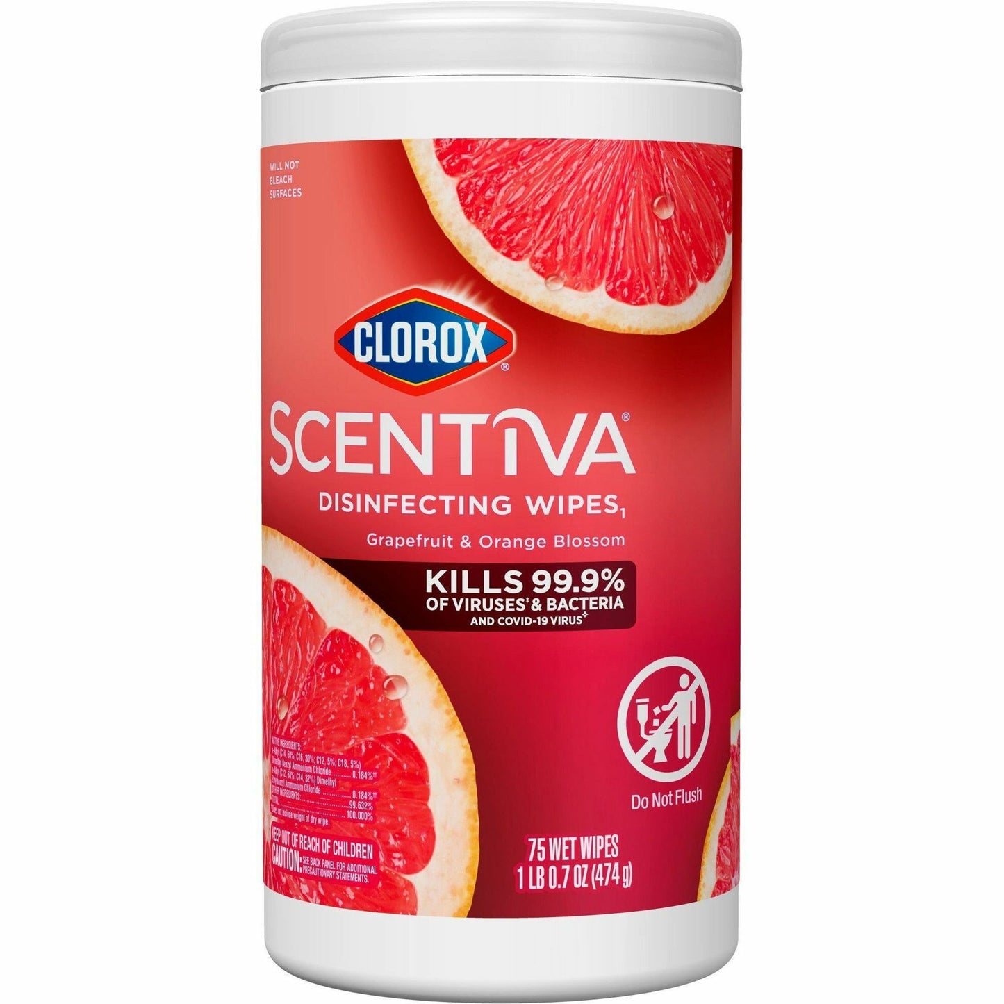 Clorox Scentiva Wipes, Bleach Free Cleaning Wipes (60036)