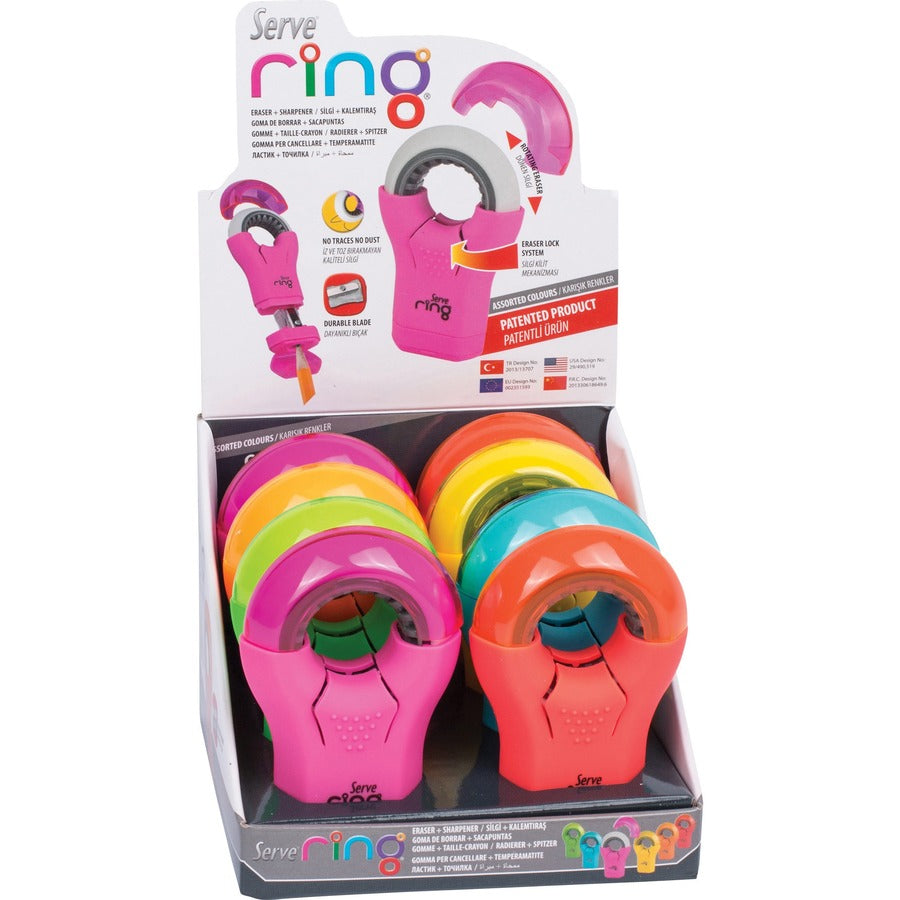 Serve Ring Eraser & Sharpener (RING8KTKR)