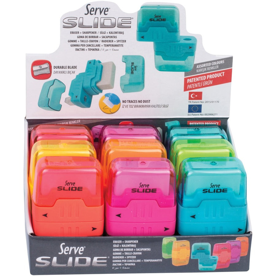 Serve Slide Eraser & Sharpener (SLIDE9KTKR)