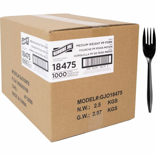 Genuine Joe Medium-weight Individually Wrapped Forks (18475)