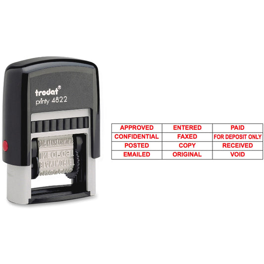 Trodat U.S. Stamp & Sign 12 Message Stamp (E4822)