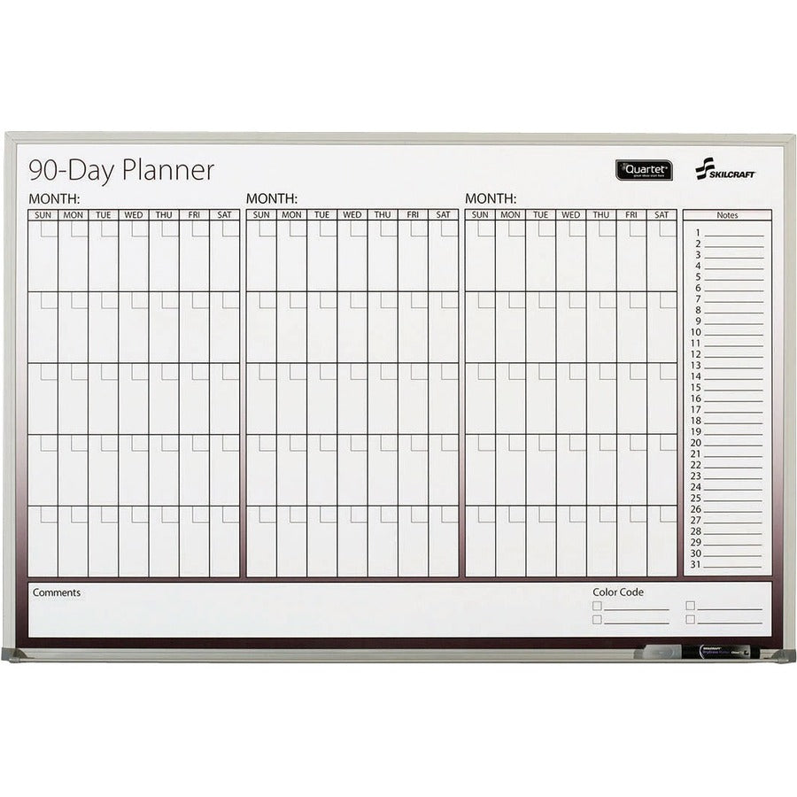 AbilityOne SKILCRAFT Aluminum Frame 90-day Planner Board (4070160)