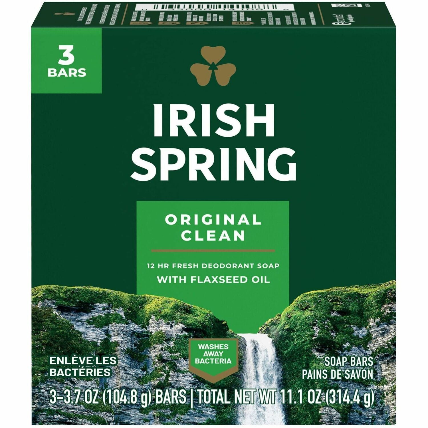 Irish Spring Deodorant Bar Soap with Flaxseed Oil (114177)