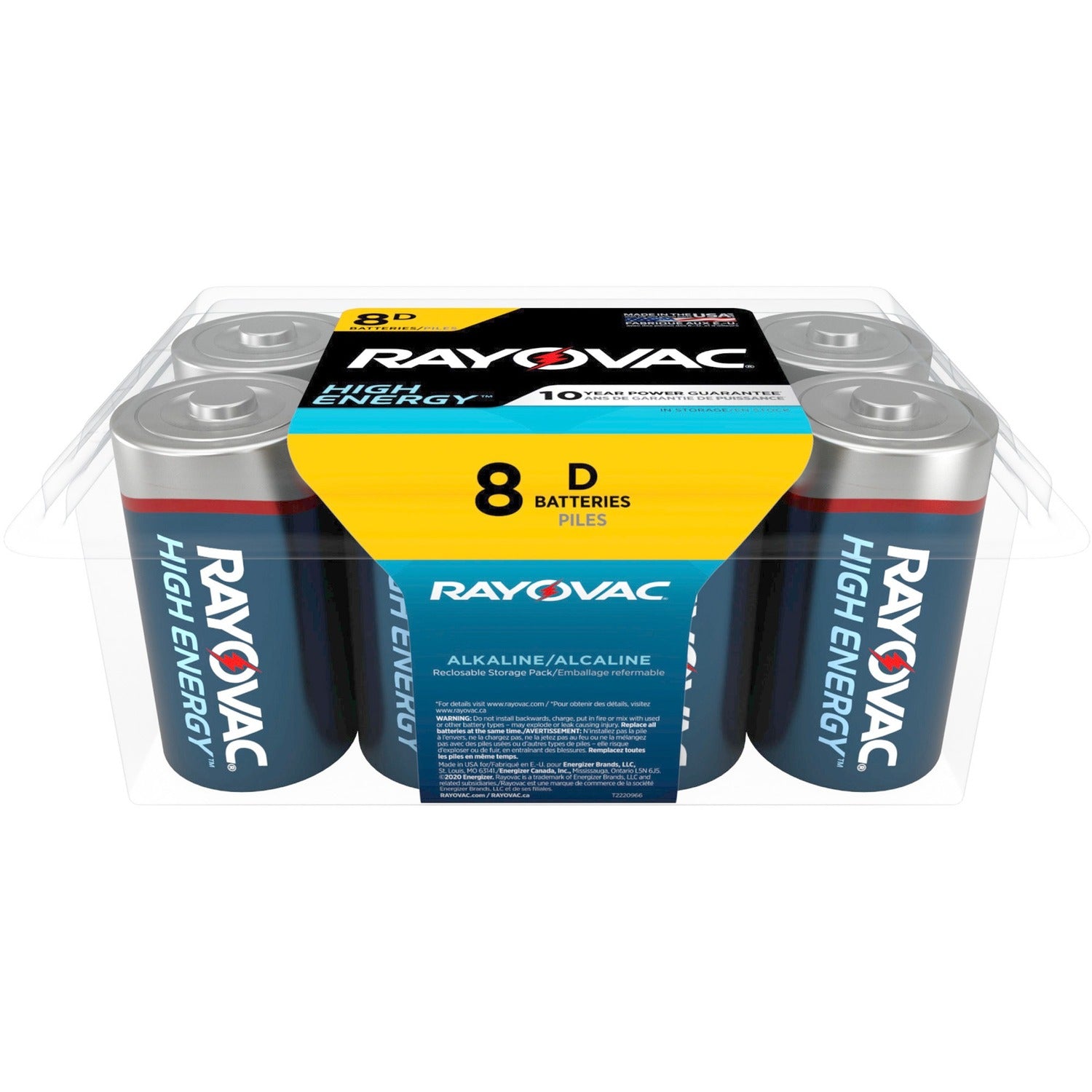 Rayovac High-Energy Alkaline D Batteries (8138PP)