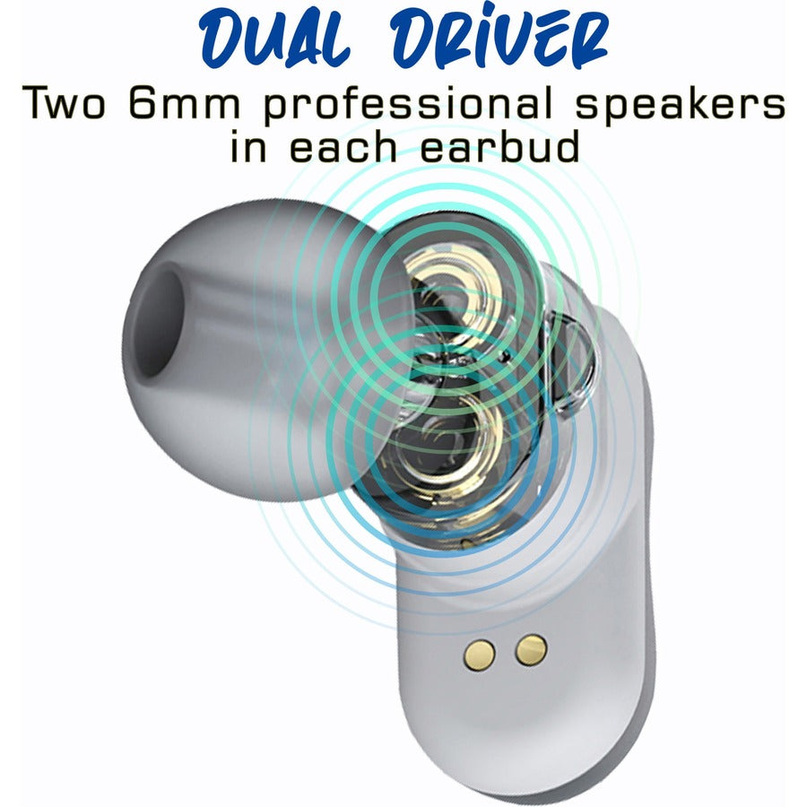 Maxell True Wireless Dual Driver Bluetooth Earbuds (199652)