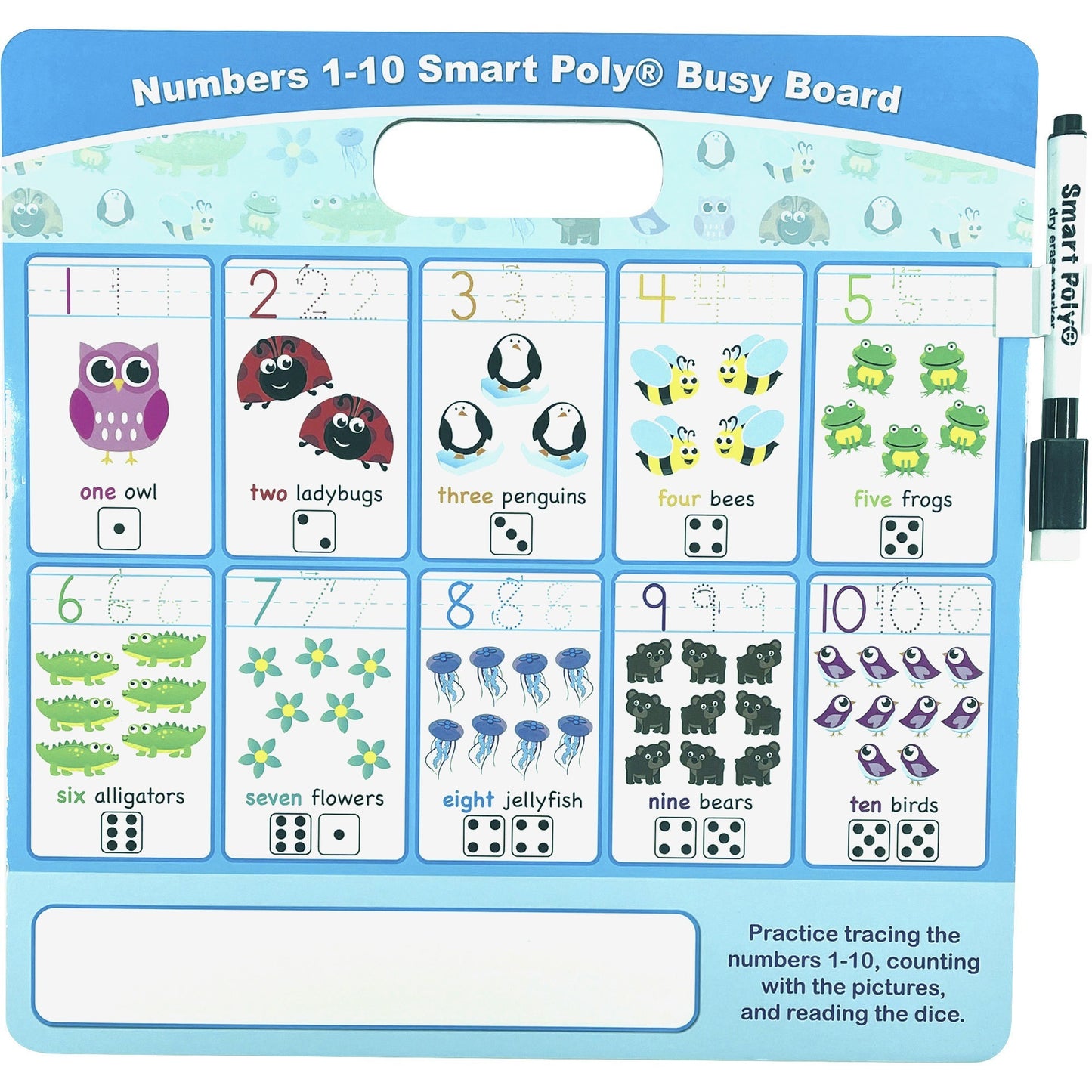 Ashley Numbers 1 - 10 Smart Poly Busy Board (98001)