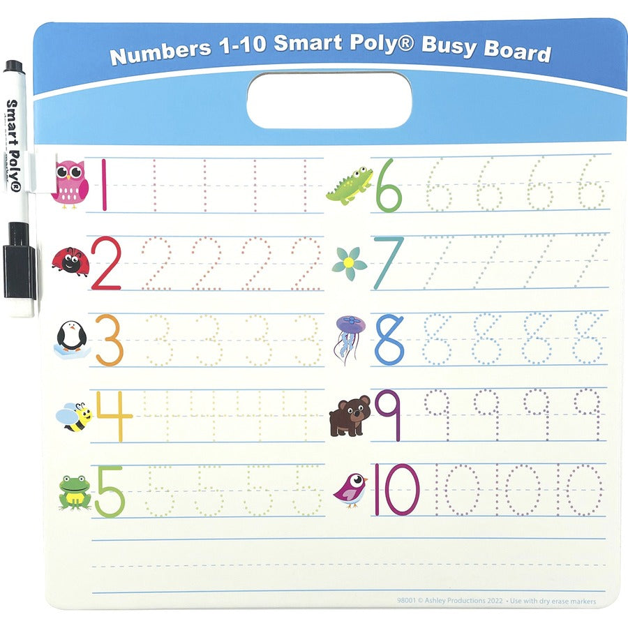 Ashley Numbers 1 - 10 Smart Poly Busy Board (98001)