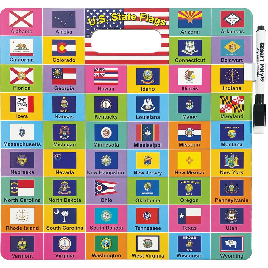 Ashley U.S. Map/Flags Smart Poly Busy Board (98008)