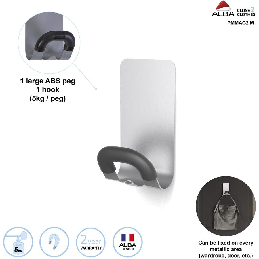 Alba Magnetic Coat Hook (PMMAG2M)