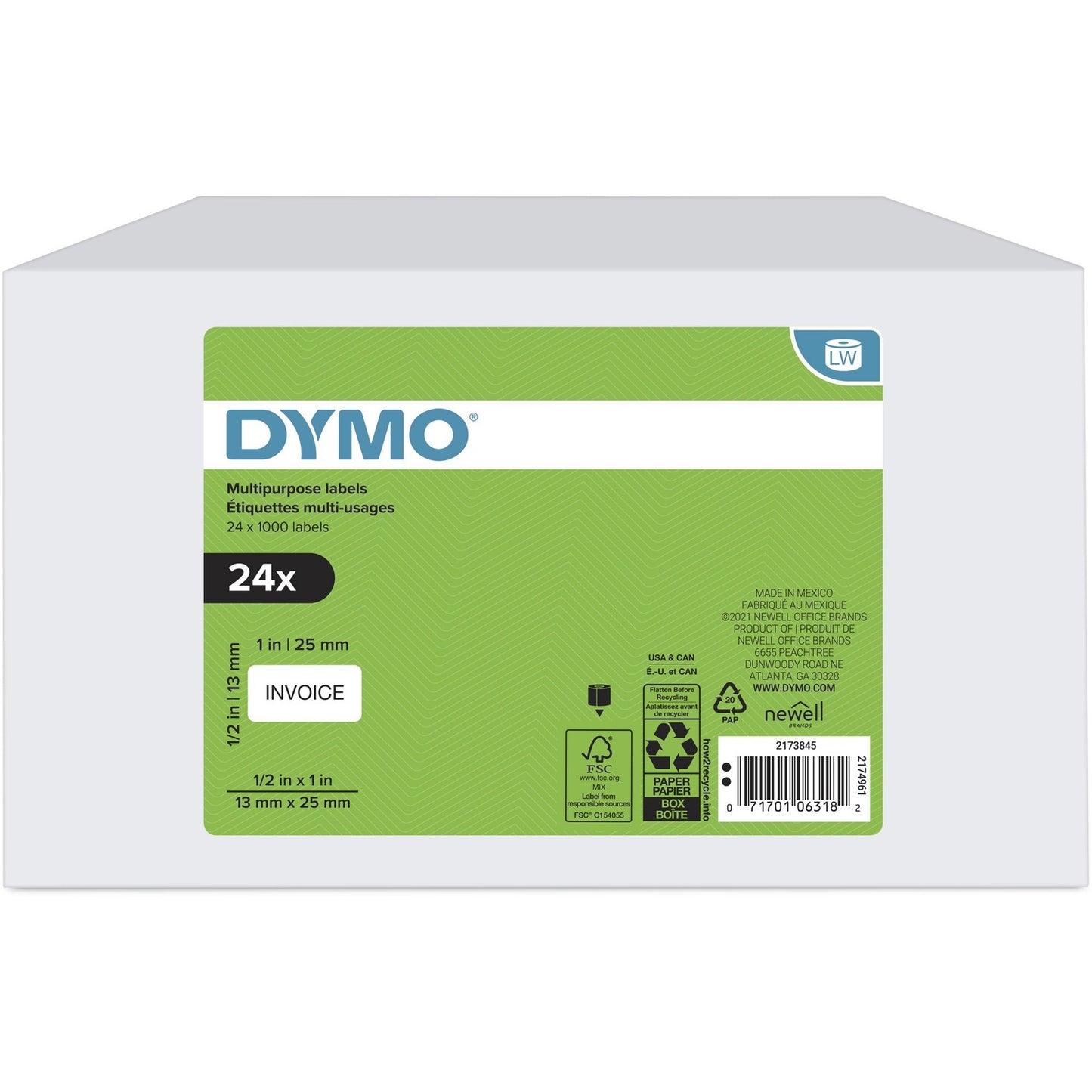 Dymo Multipurpose White Medium Labels (2173845)