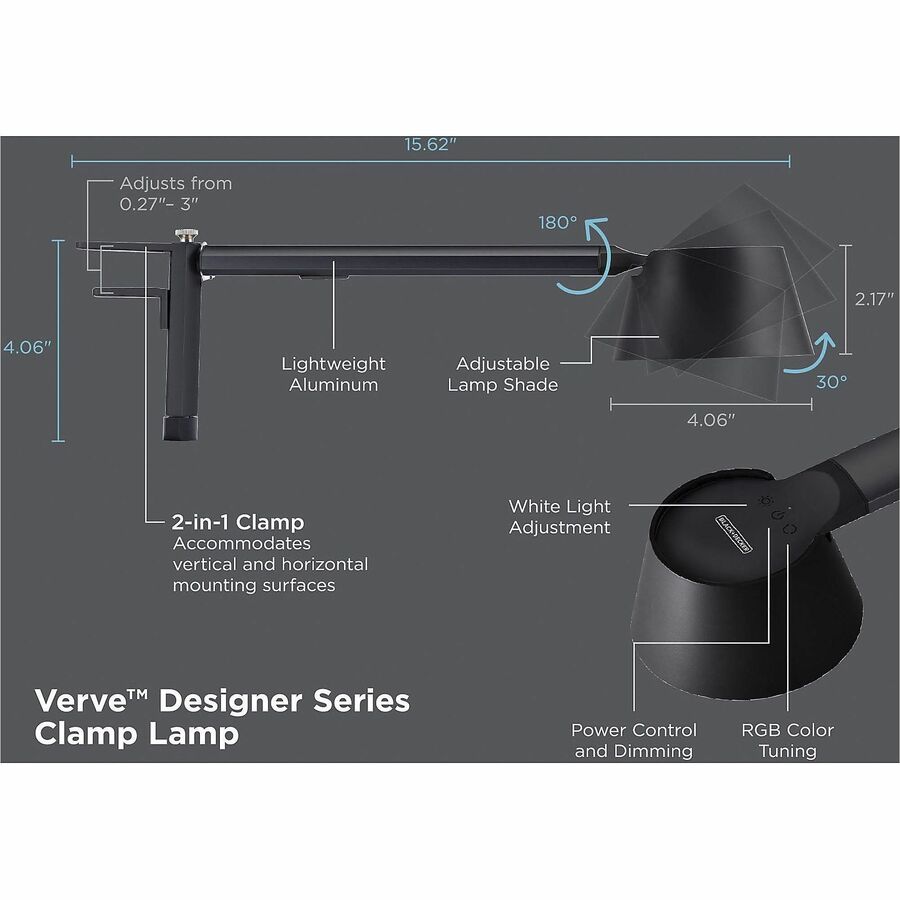 Bostitch Verve Adjustable LED Desk Lamp (2200CLSMBK)