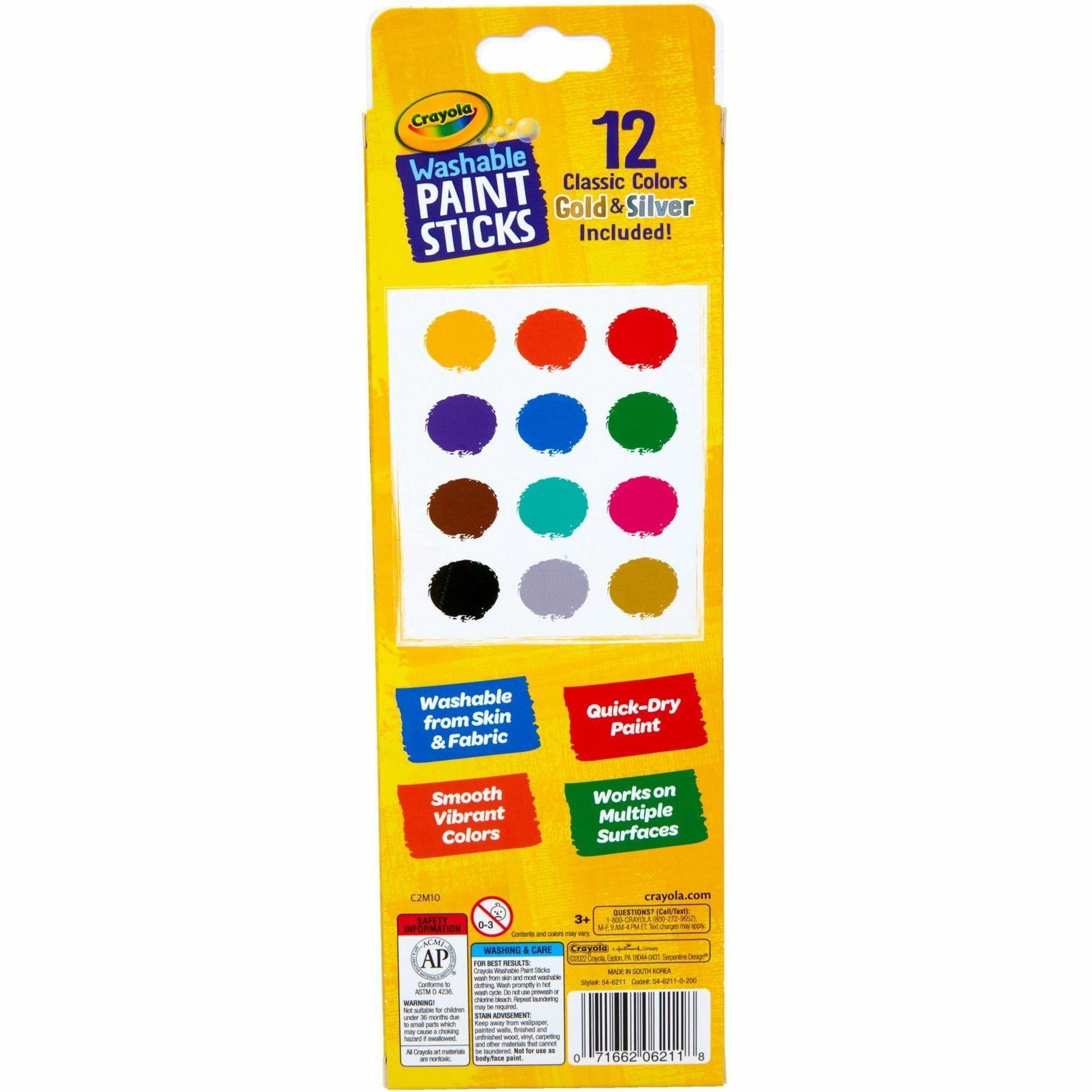 Crayola Project Quick-Dry Paint Sticks (546211)