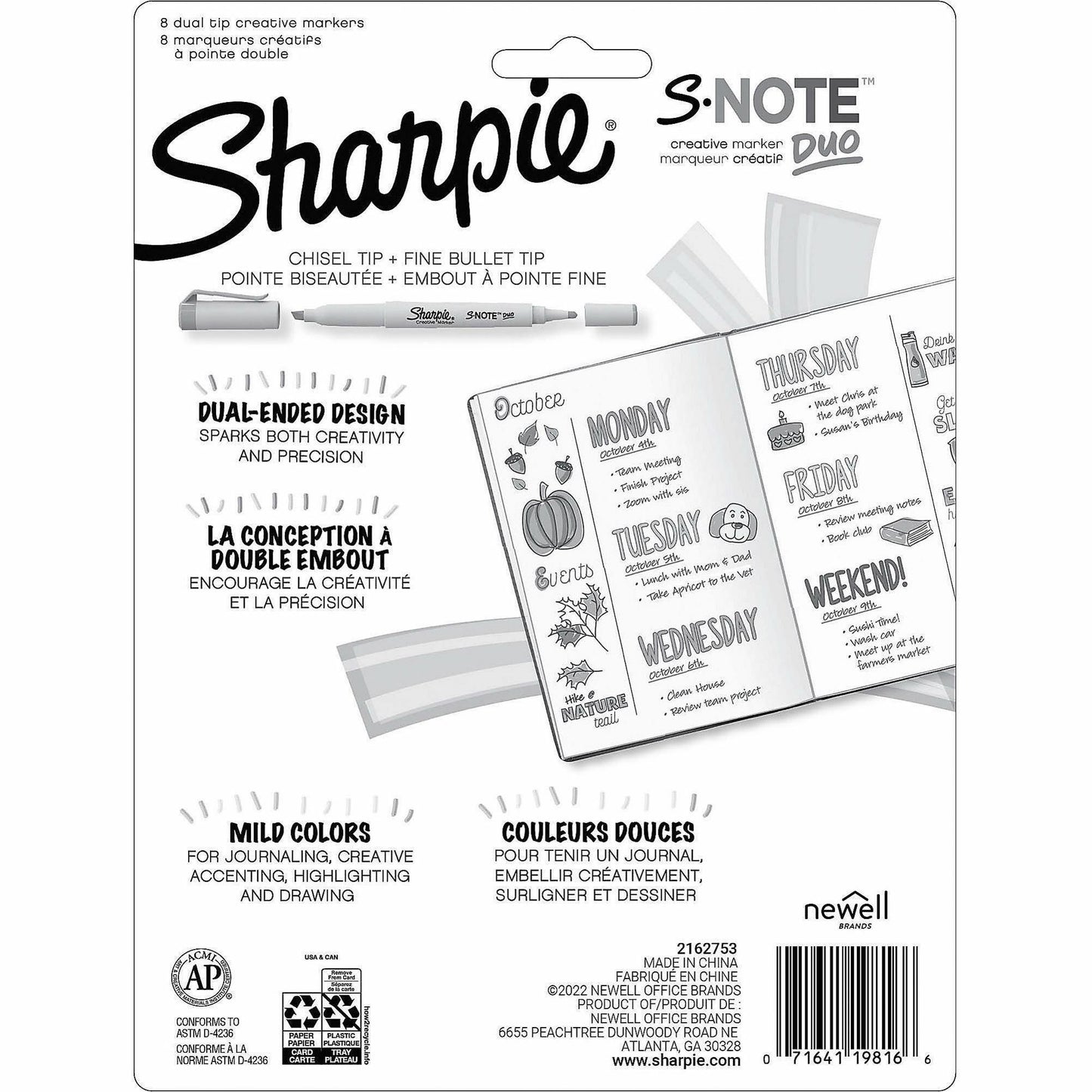 Sharpie S-Note Duo Dual-Tip Markers (2154173BX)