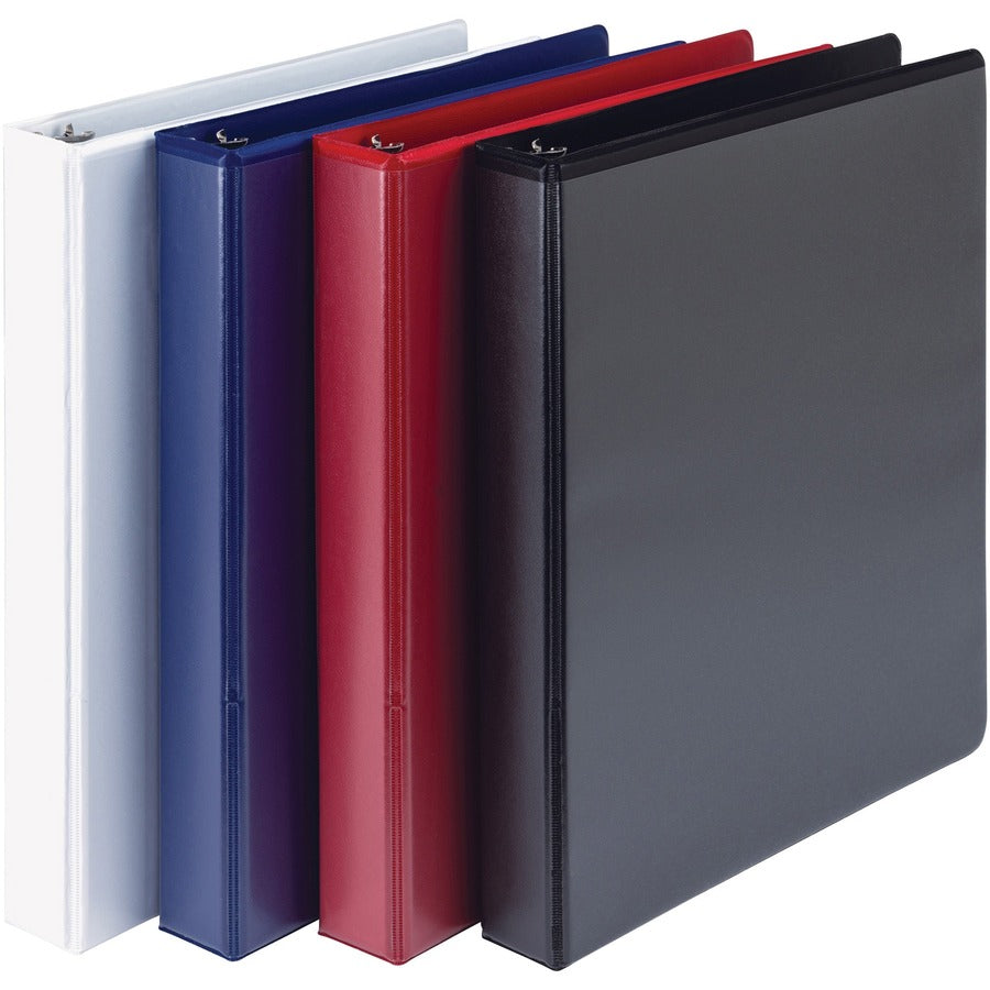 Samsill Durable 1 Inch Binder, Made in The USA, D Ring Binder, Customizable Clear View Cover, Basic Assortment, 4 Pack, Each Holds 225 Pages (MP46409)