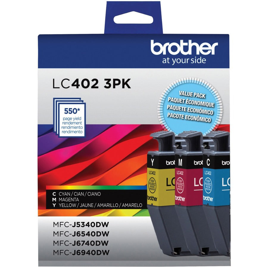 Brother Original Standard Yield Inkjet Ink Cartridge - Cyan, Magenta, Yellow - 3 Pack (LC4023PKS)