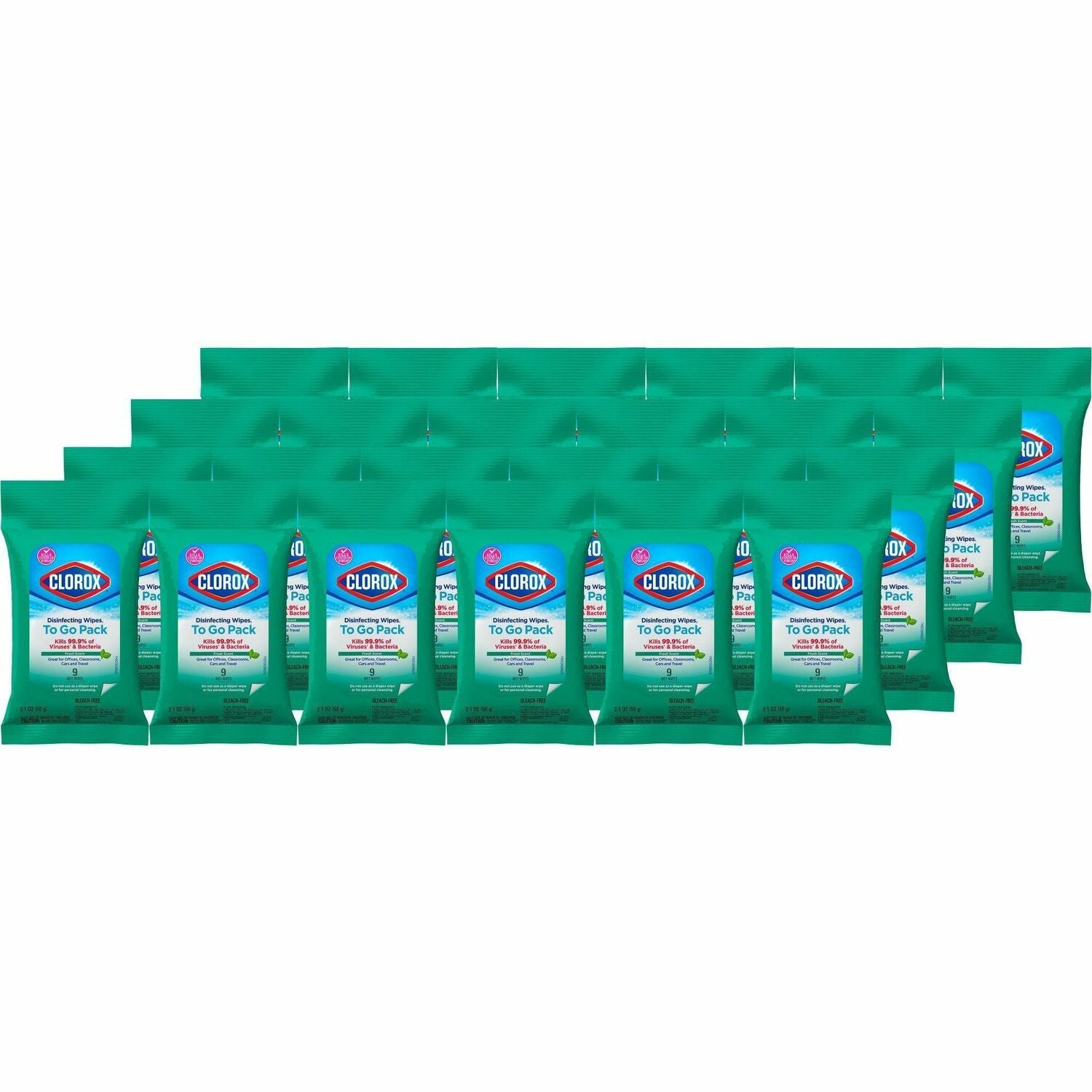Clorox On The Go Bleach-Free Disinfecting Wipes (60133CT)