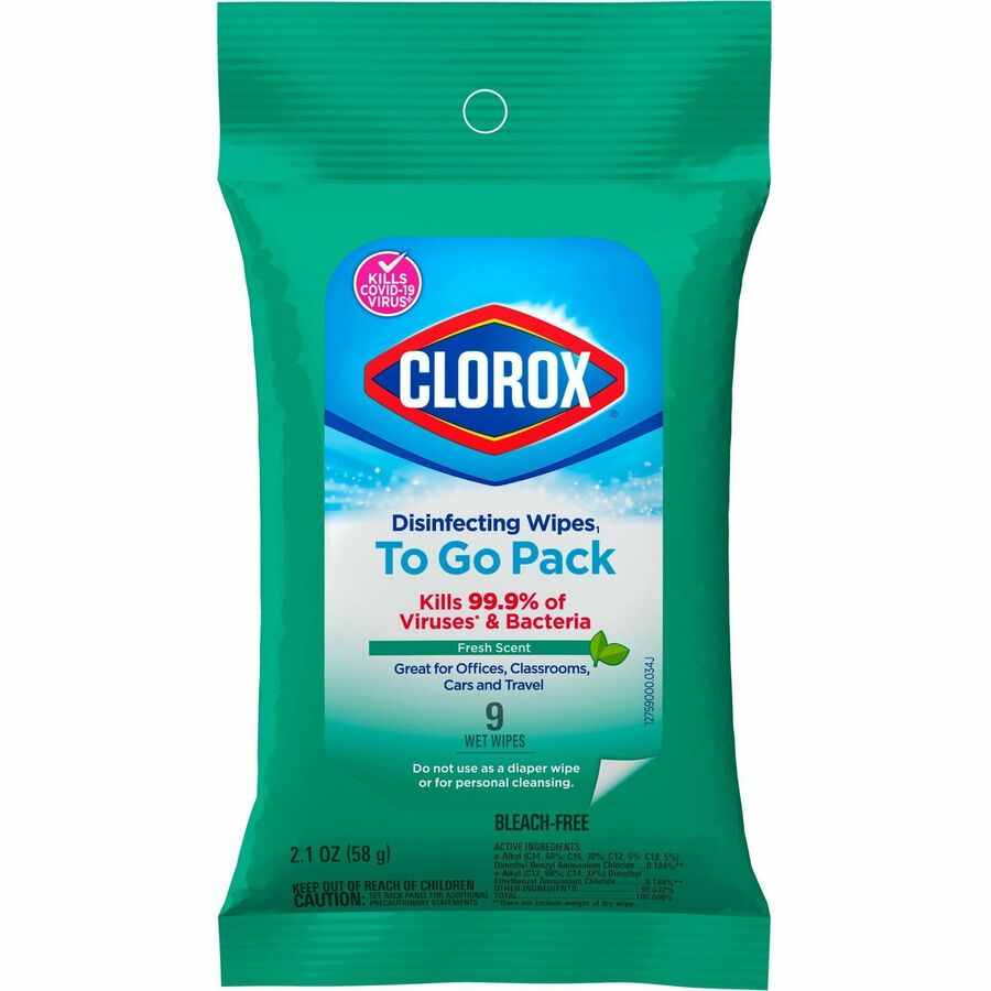 Clorox On The Go Bleach-Free Disinfecting Wipes (60133CT)