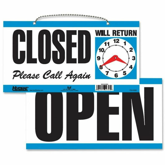 Headline Signs OPEN/CLOSED 2-sided Sign (9395)