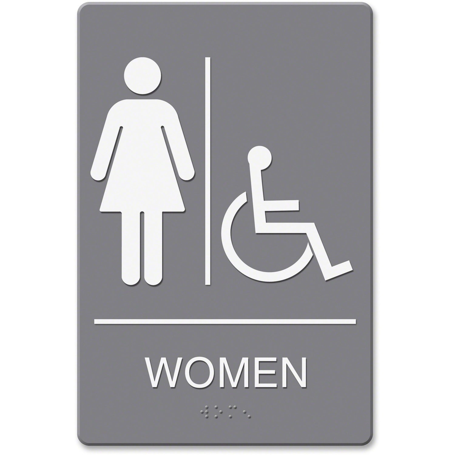 Headline Signs ADA WOMEN Wheelchair Restroom Sign (4814)