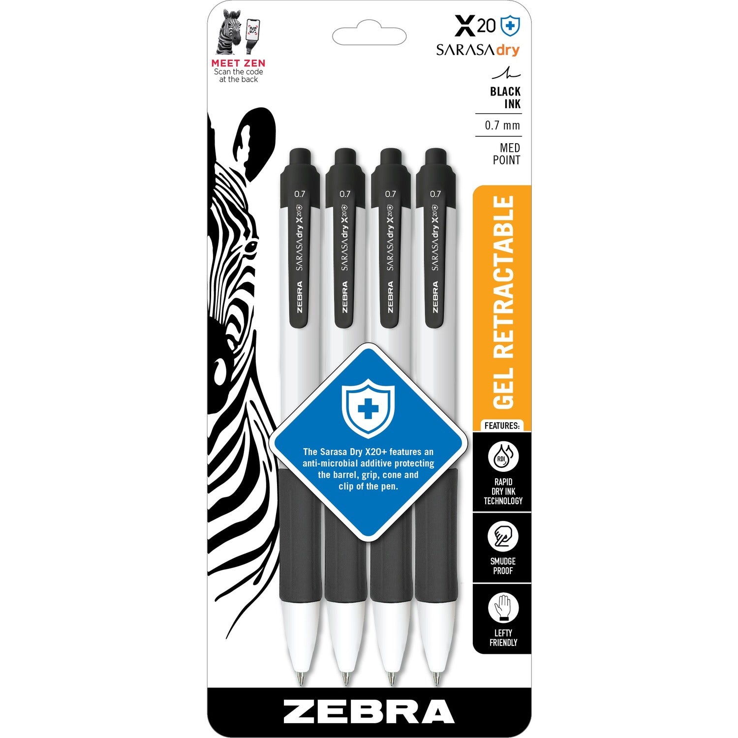 Zebra SARASA dry X20+ Retractable Gel Pen (41614)