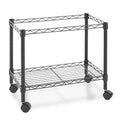 Alera One-Tier File Cart for Side-to-Side Filing, Metal, 1 Shelf, 1 Bin, 24" x 14" x 21", Black (FW601424BL)