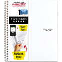 Mead Five Star Wirebound Notebook, 1 Subject, College Ruled, 11" x 8 1/2" , White (72456)