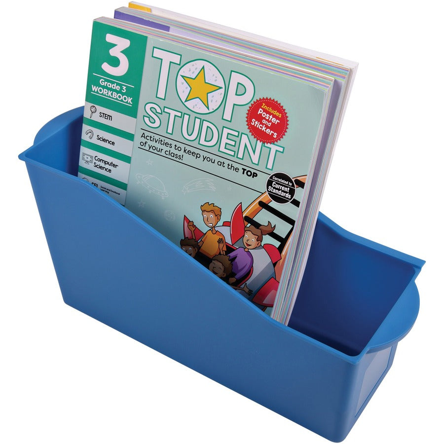 Deflecto Antimicrobial Kids Book Bin (39508BLU)