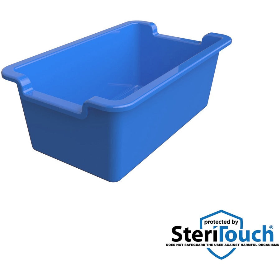 Deflecto Antimicrobial Rectangular Storage Bin (39510BLU)