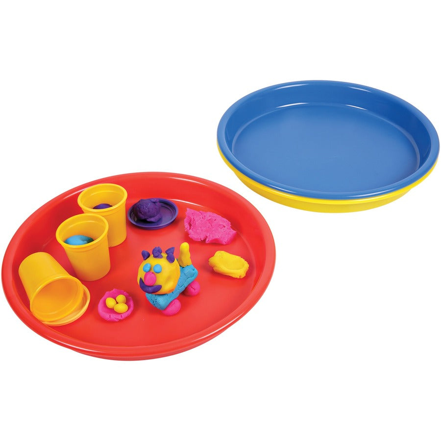 Deflecto Kids Antimicrobial Round Craft Tray (39514BLU)