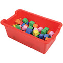 Deflecto Antimicrobial Rectangular Storage Bin (39510RED)