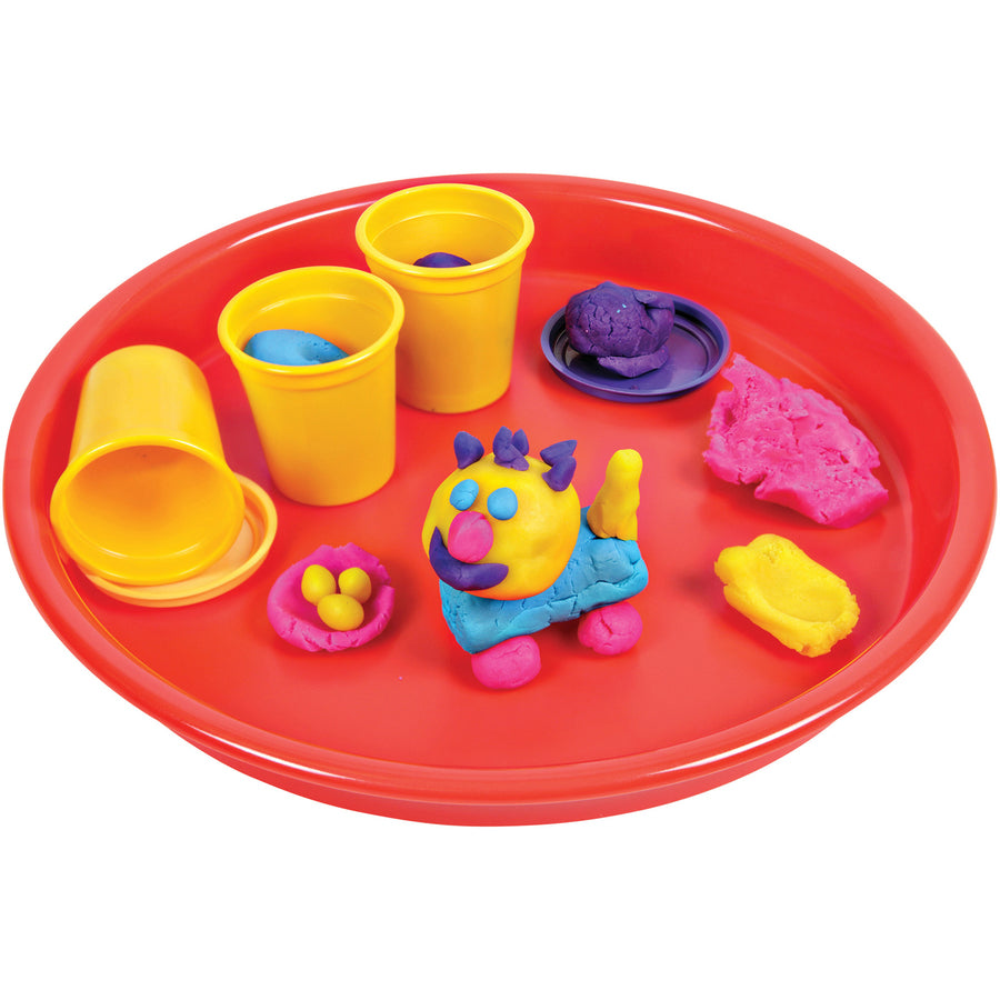 Deflecto Kids Antimicrobial Round Craft Tray (39514RED)