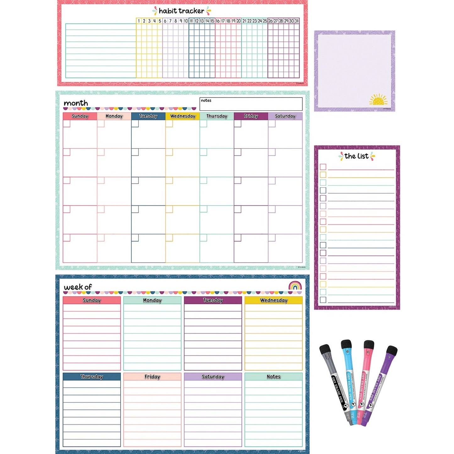 Teacher Created Resources Dry-Erase Task Calendar Set (77403)