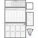 Teacher Created Resources Black & White Dry-Erase Magnetic Calendar Set (77407)