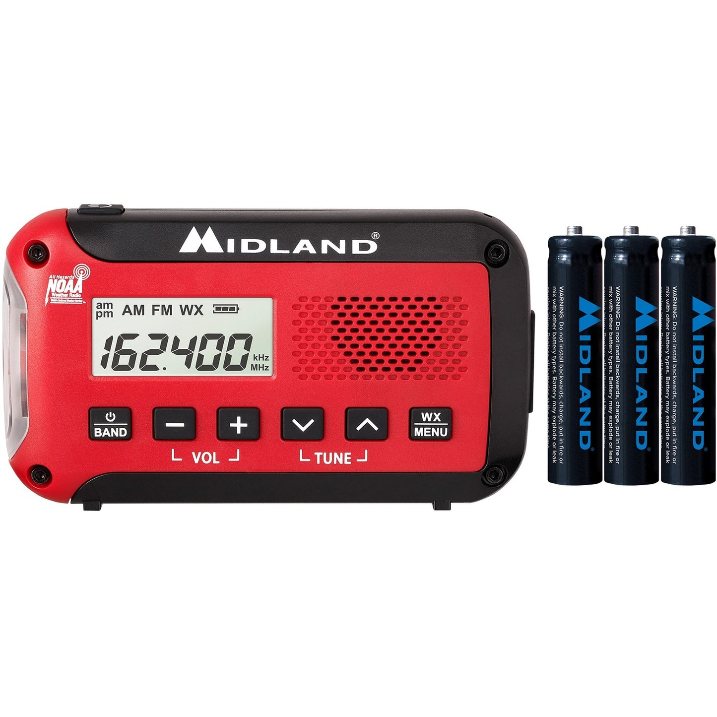 Midland E+READY Compact Emergency Alert AM/FM Weather Radio (ER10VP)