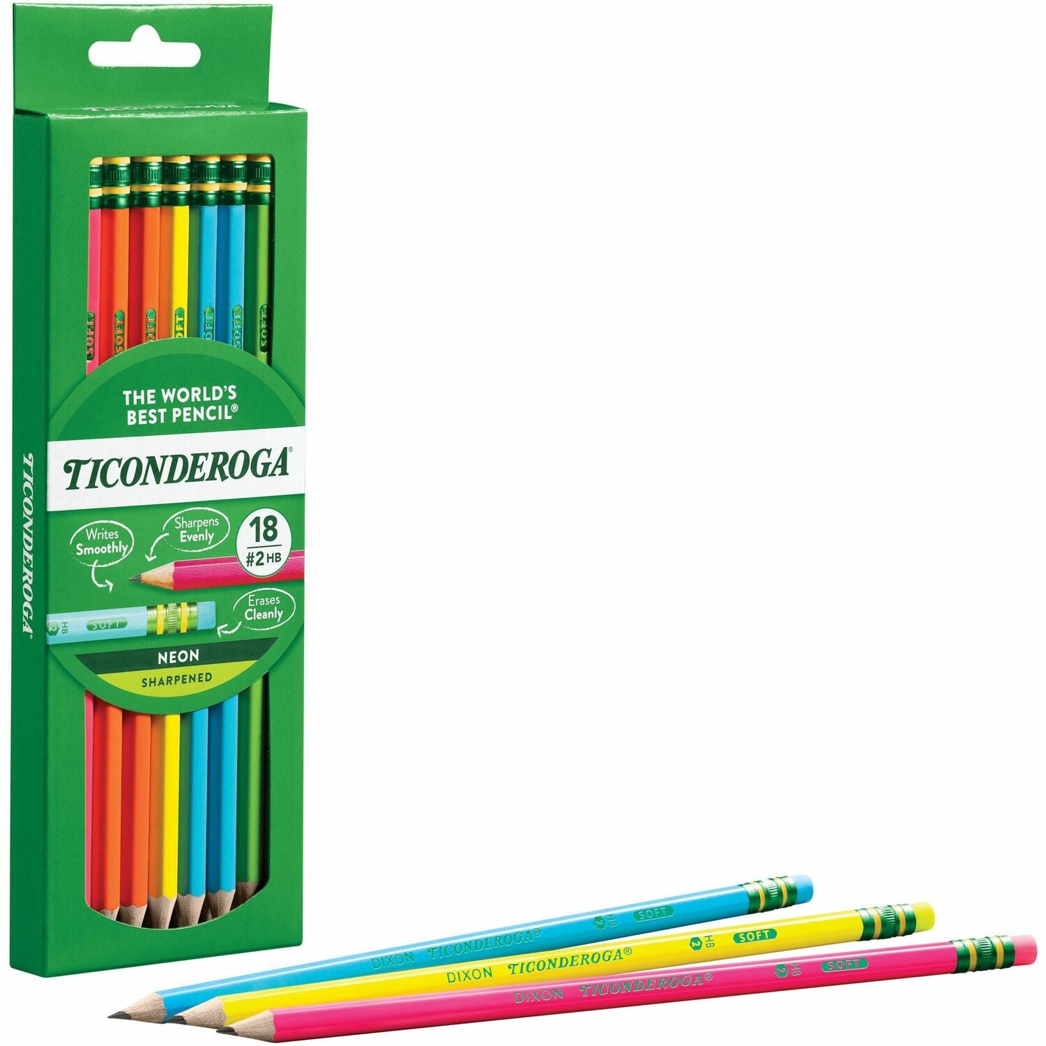 Ticonderoga Neon Pre-Sharpened No. 2 Pencils (X13018)