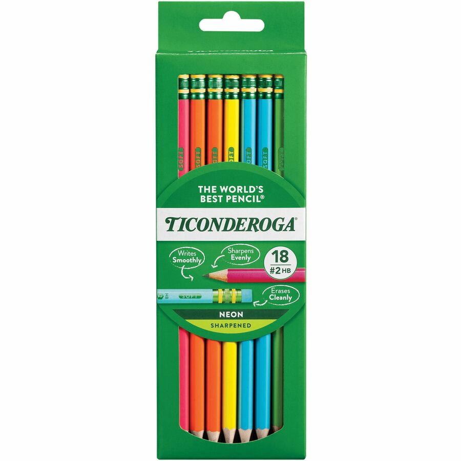 Ticonderoga Neon Pre-Sharpened No. 2 Pencils (X13018)