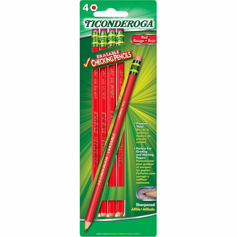 Ticonderoga Erasable Pre-Sharpened Checking Pencils (X13941)