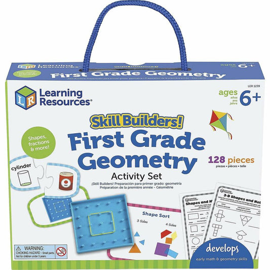 Learning Resources Skill Builders! First Grade Geometry Activity Set (LER1239)