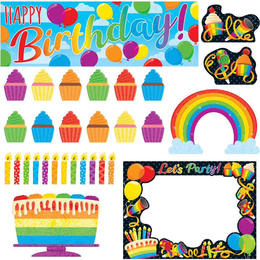 Trend Rainbow Birthday Wipe-Off Learning Set (T19002)