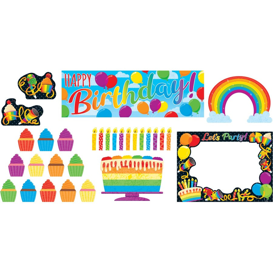 Trend Rainbow Birthday Wipe-Off Learning Set (T19002)