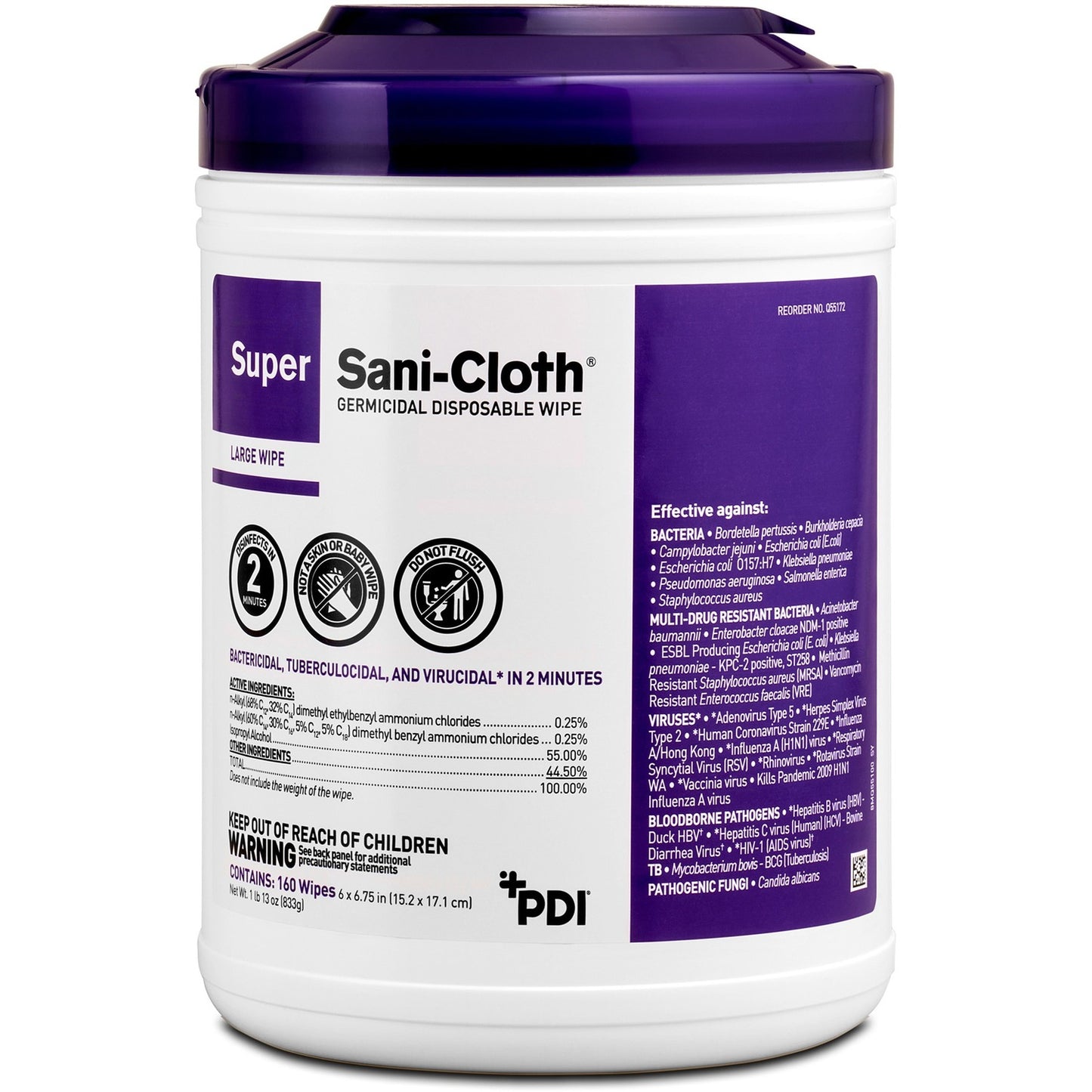 PDI Super Sani-Cloth Germicidal Disposable Wipe (Q55172)