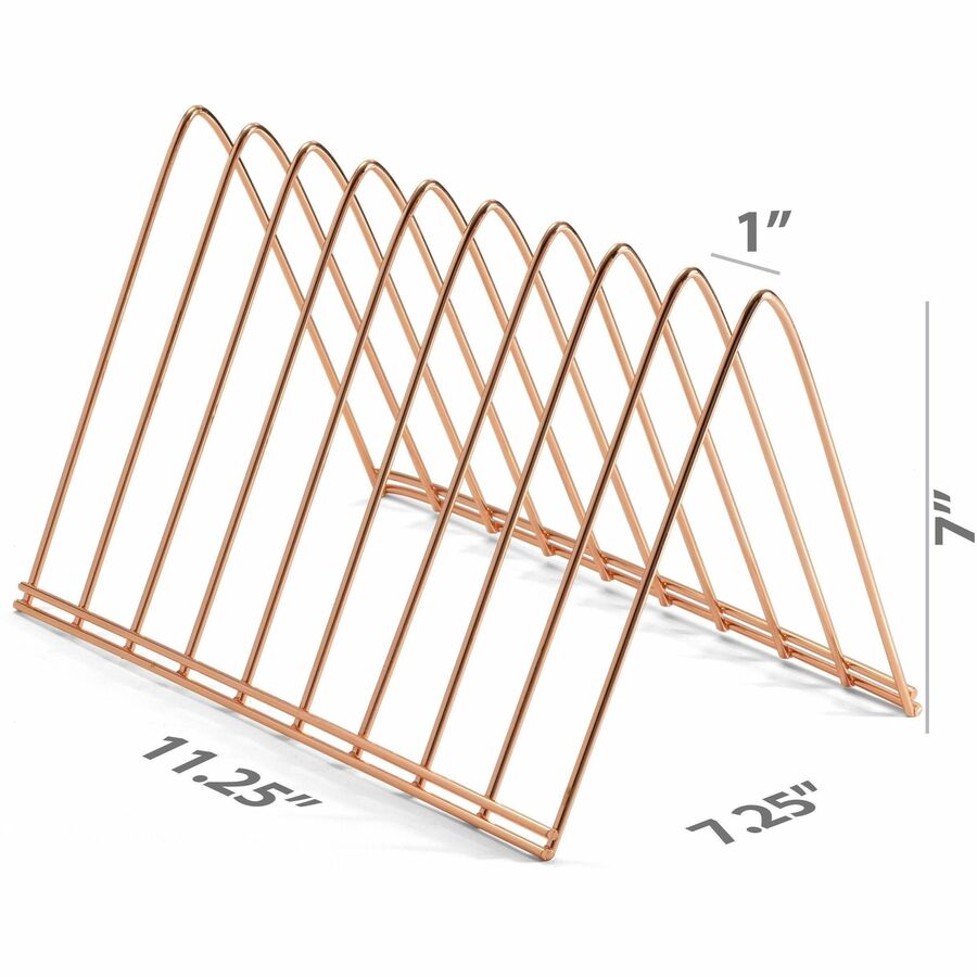 Officemate Triangle Wire Sorter, Rose Gold (93151)