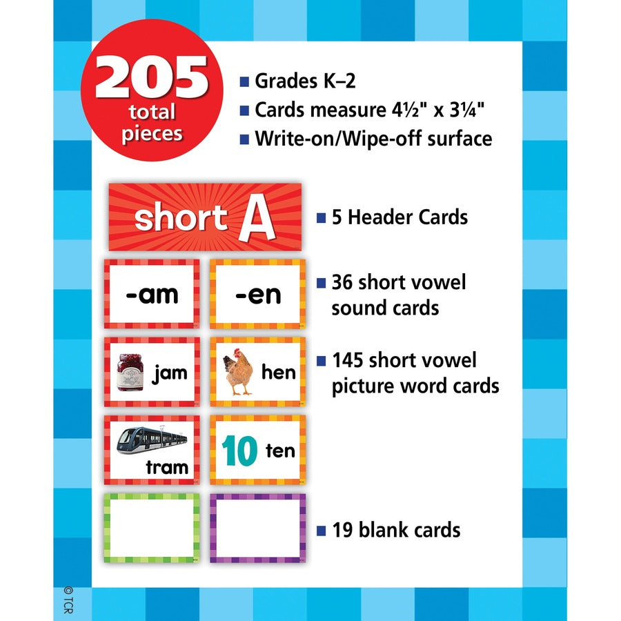 Teacher Created Resources Short Vowels Pocket Chart Cards (20850)