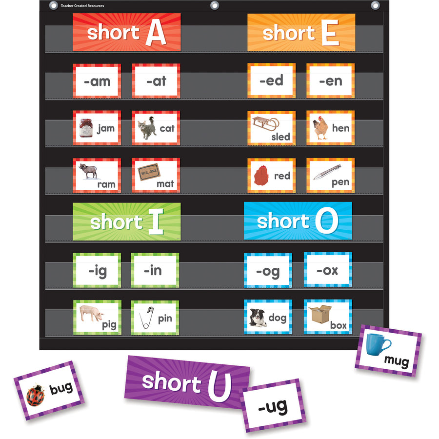 Teacher Created Resources Short Vowels Pocket Chart Cards (20850)