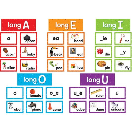 Teacher Created Resources Long Vowels Pocket Chart Cards (20851)